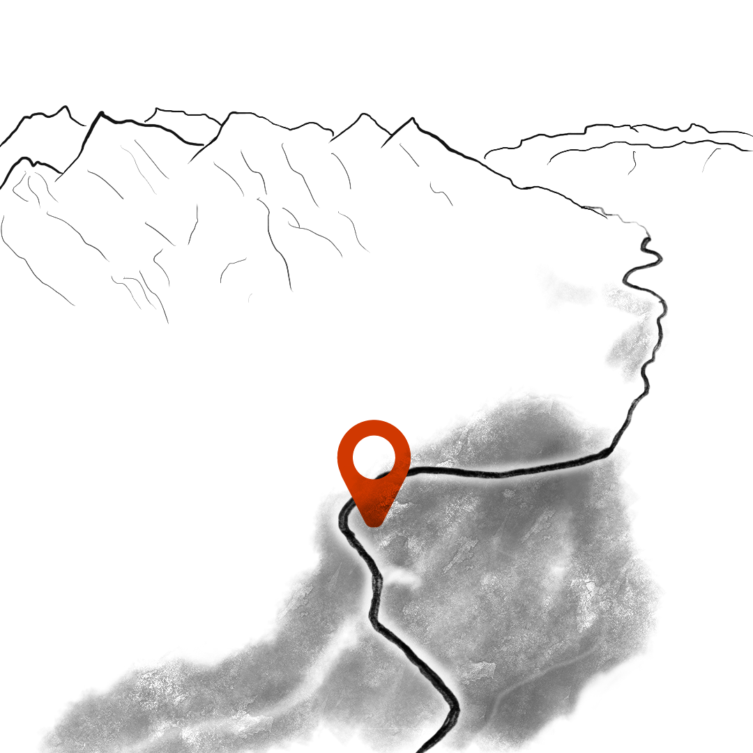 bird eye view drawing of Innsbruck